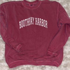 boothbay harbor sweatshirt size large worn once colors pink an white